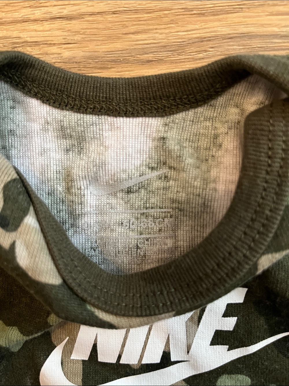 Nike Kids One-Piece Set in Blue, Gray, Navy & Olive Camo with Bib - Picture 5 of 11